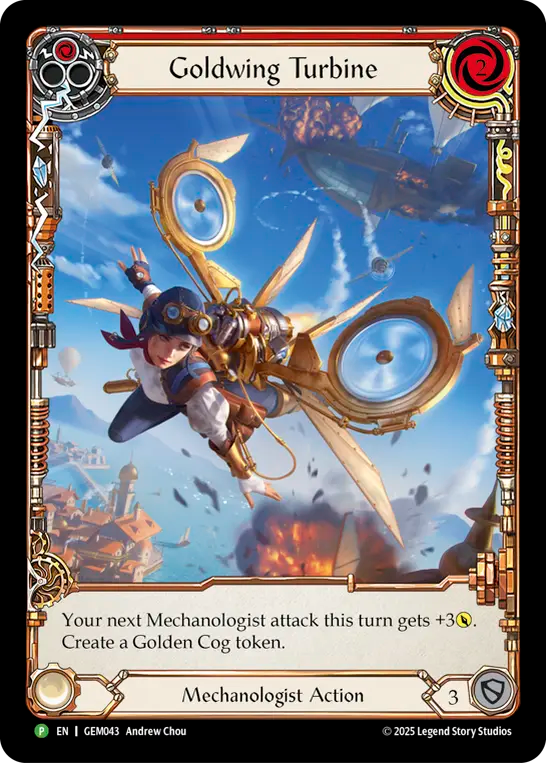 Goldwing Turbine Extended Art Rainbow Foil (Red) GEM043 (Promo)
