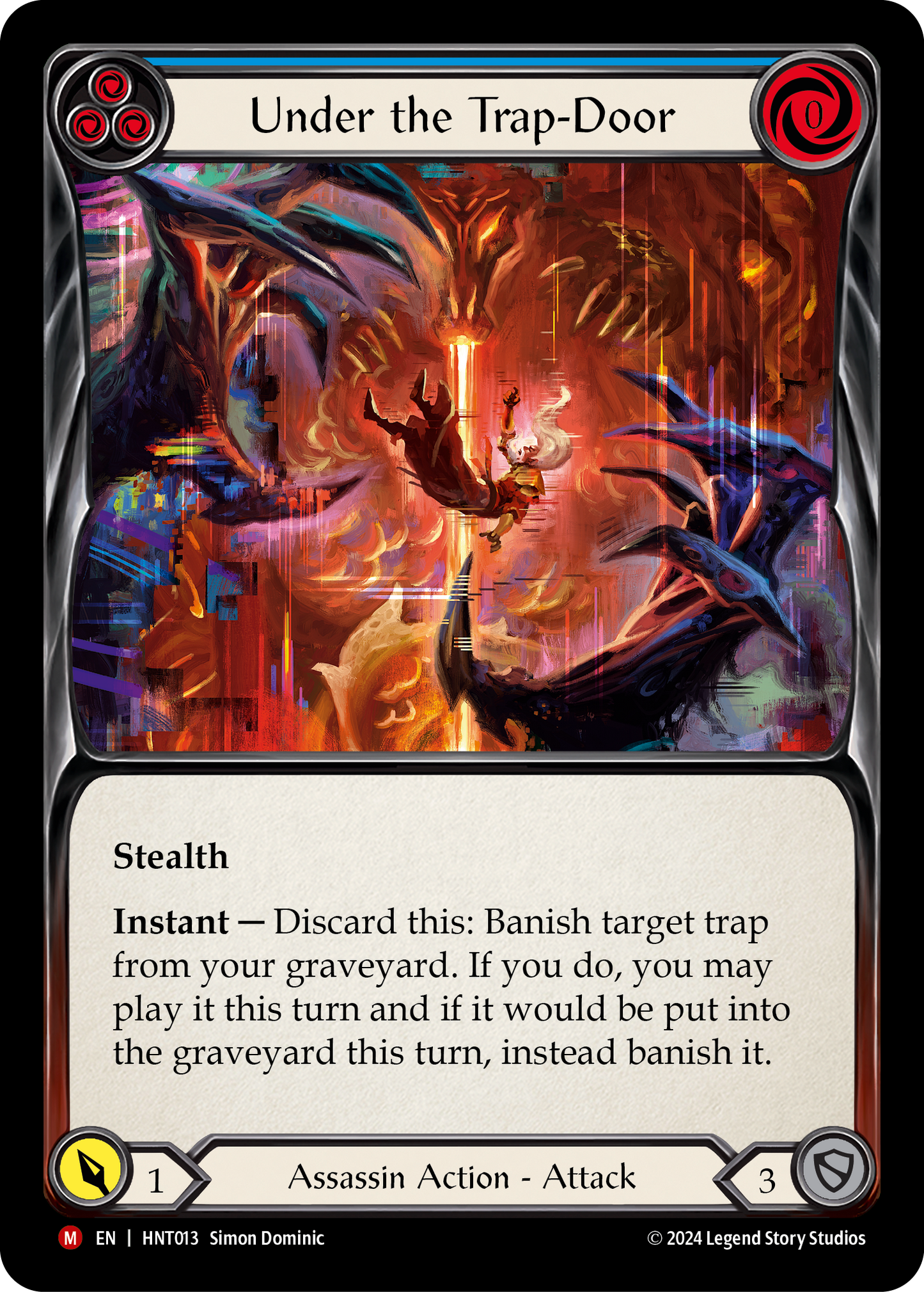 Under the Trap-Door Rainbow Foil (Blue) HNT013 (The Hunted)