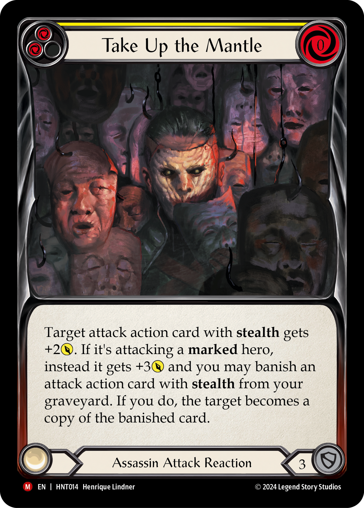 Take Up the Mantle Rainbow Foil (Yellow) HNT014 (The Hunted)