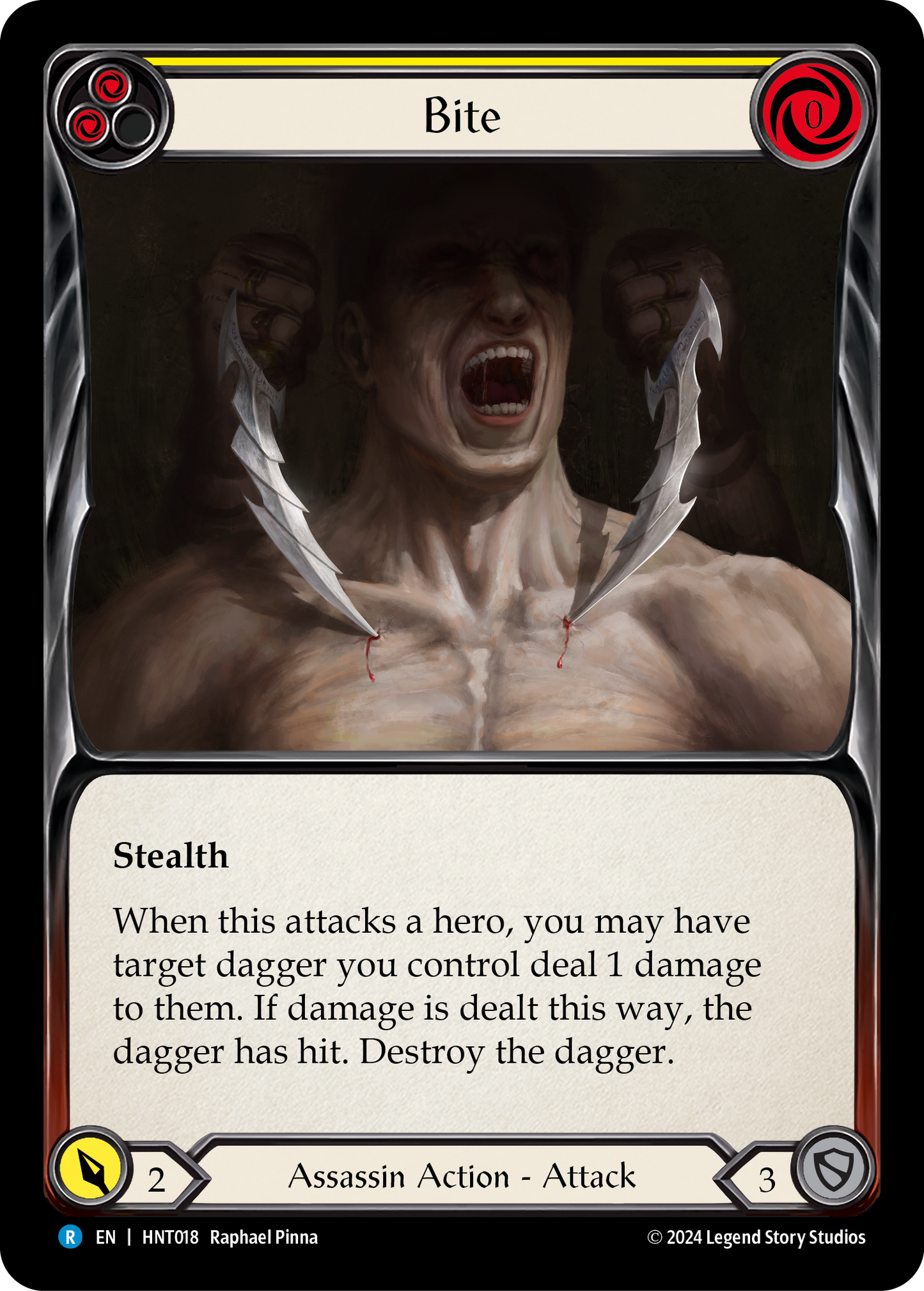 Bite Rainbow Foil (Yellow) HNT018 (The Hunted)