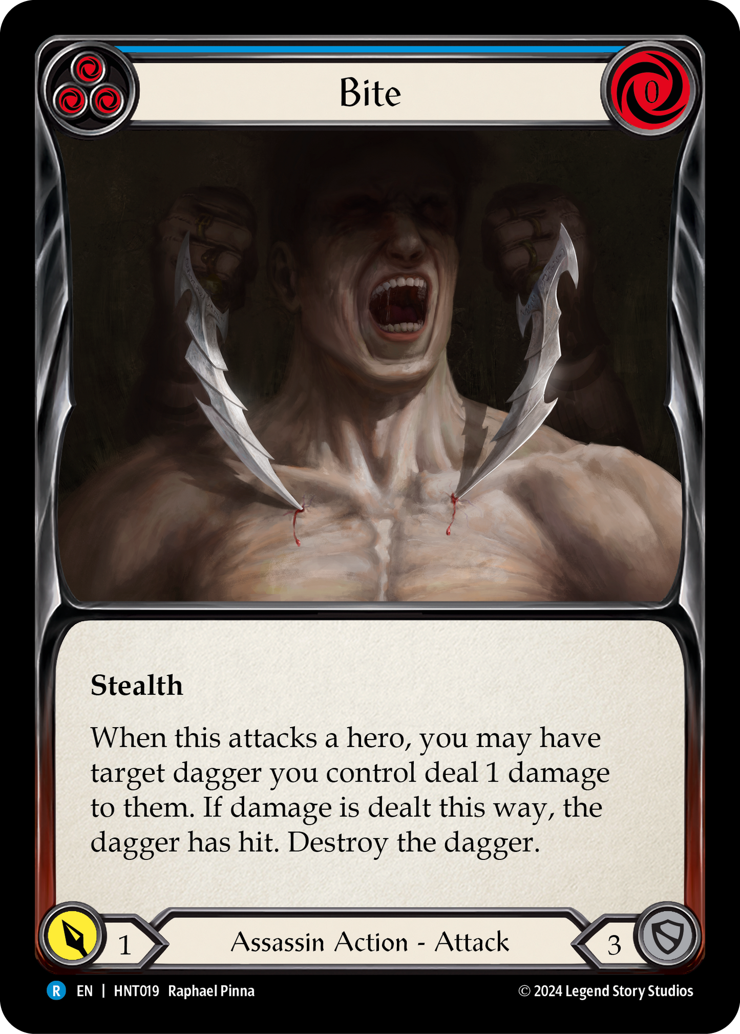 Bite Rainbow Foil (Blue) HNT019 (The Hunted)