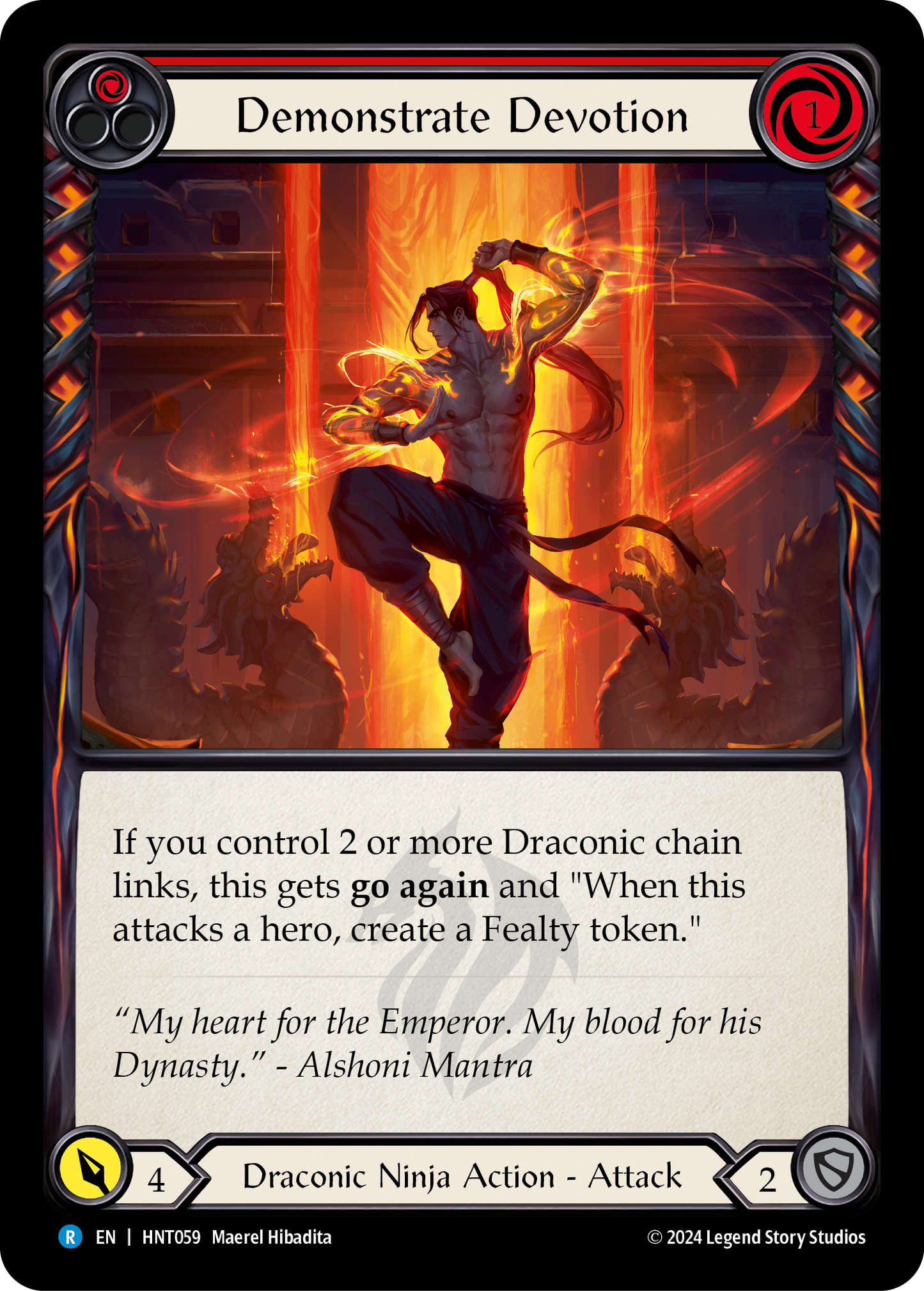 Demonstrate Devotion Rainbow Foil (Red) HNT059 (The Hunted)