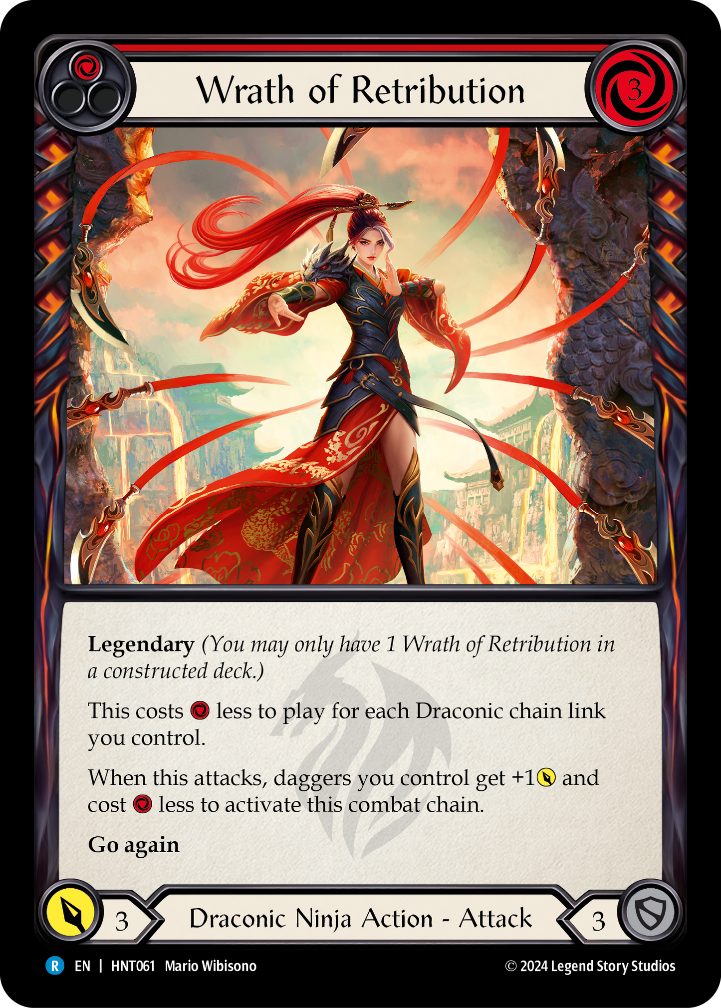 Wrath of Retribution Rainbow Foil (Red) HNT061 (The Hunted)