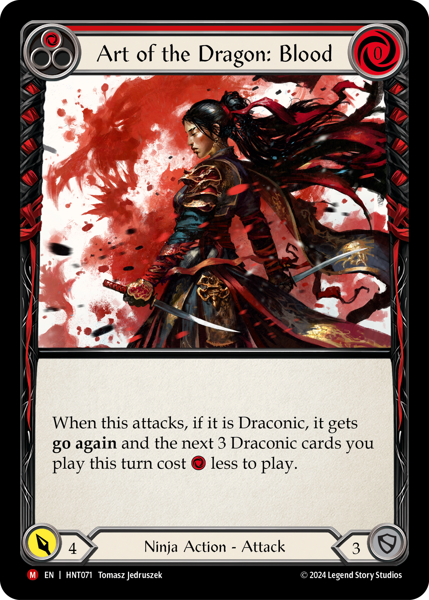 Art of the Dragon: Blood Rainbow Foil (Red) HNT071 (The Hunted)