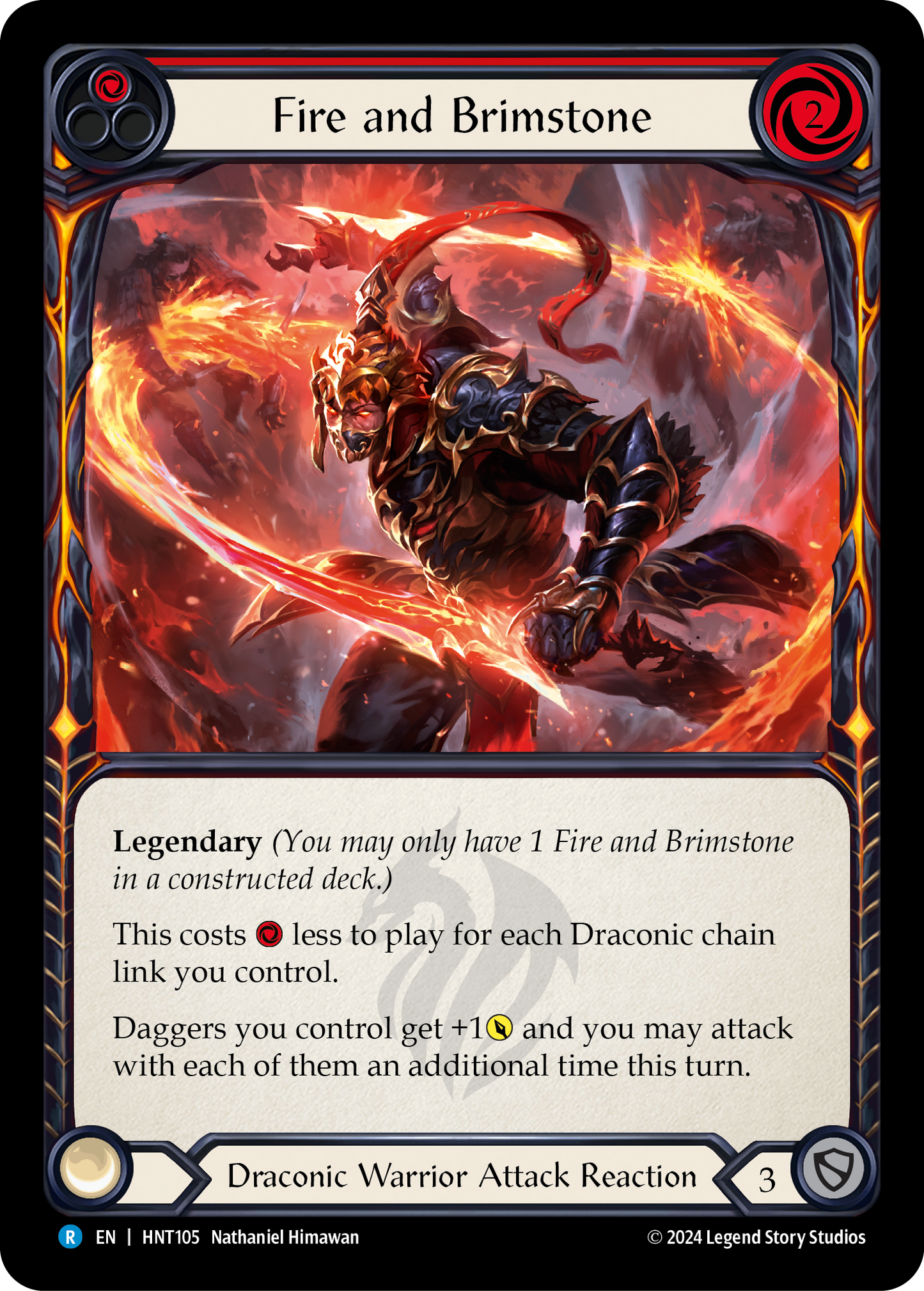 Fire and Brimstone (Red) HNT105 (The Hunted)