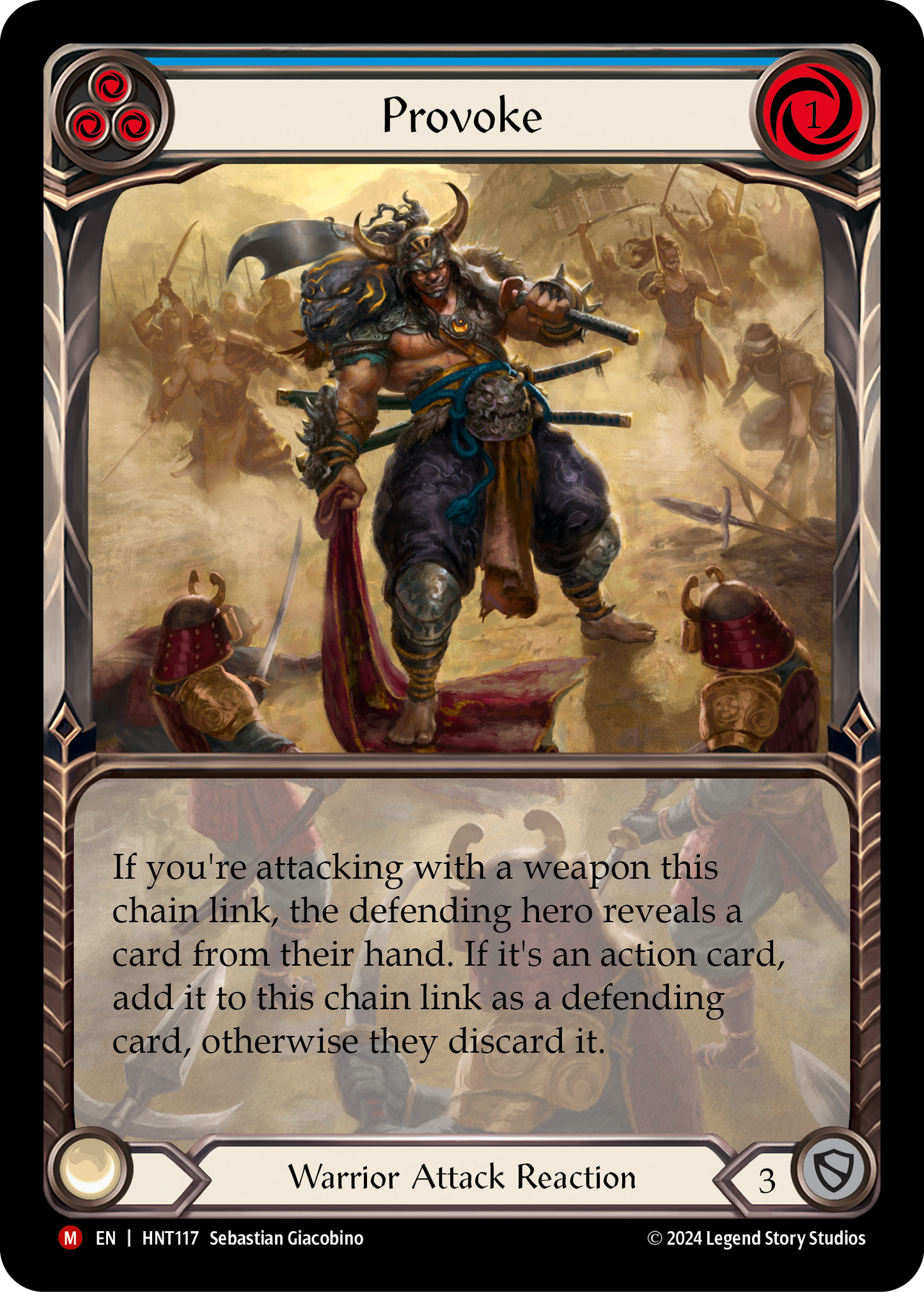 Provoke Extended Art Rainbow Foil (Blue) HNT117 (The Hunted)