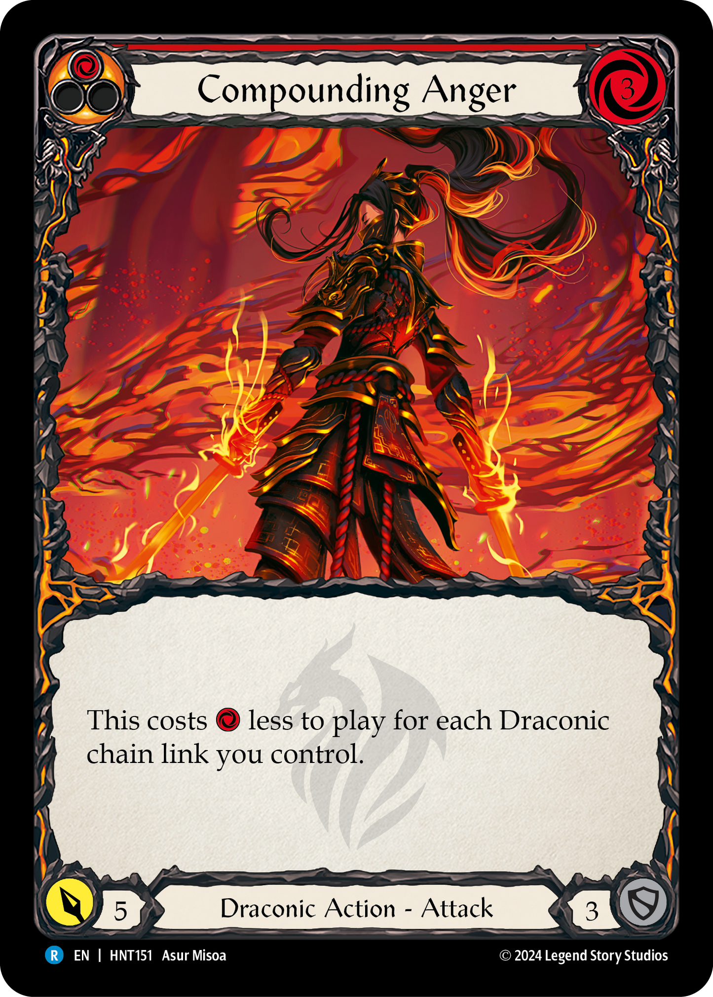 Compounding Anger Rainbow Foil (Red) HNT151 (The Hunted)
