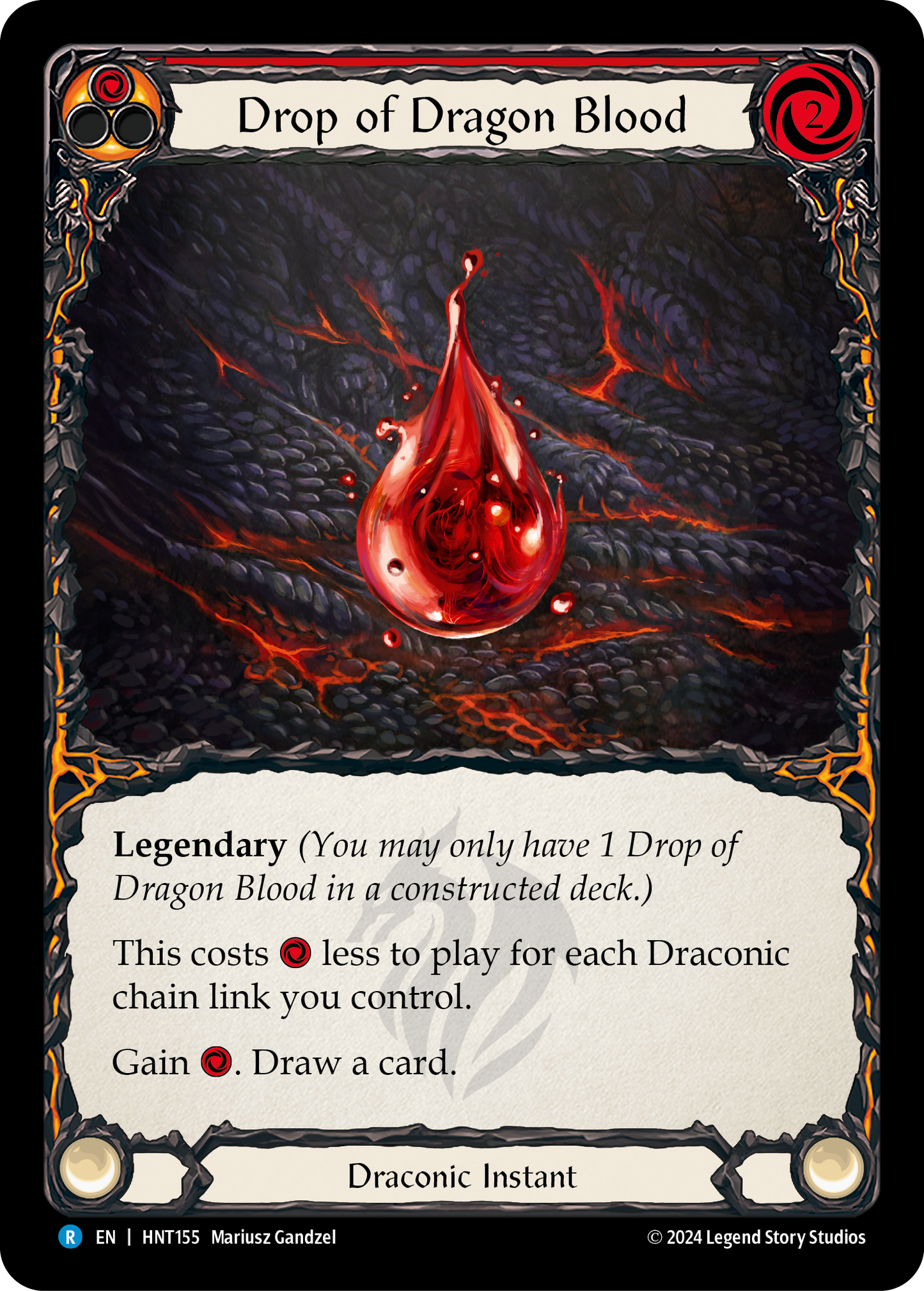 Drop of Dragon Blood Rainbow Foil (Red) HNT155 (The Hunted)