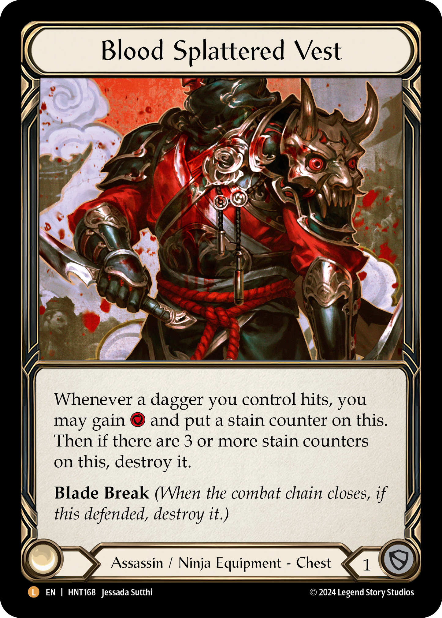 Blood Splattered Vest Rainbow Foil HNT168 (The Hunted)