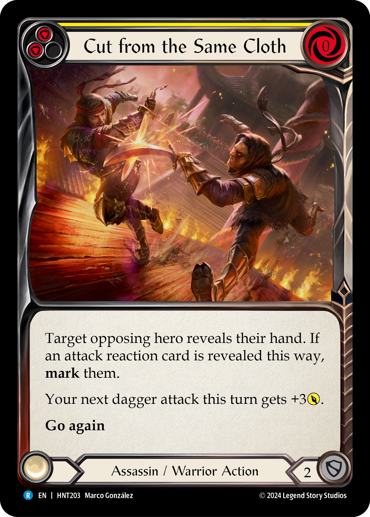 Cut from the Same Cloth Rainbow Foil (Yellow) HNT203 (The Hunted)