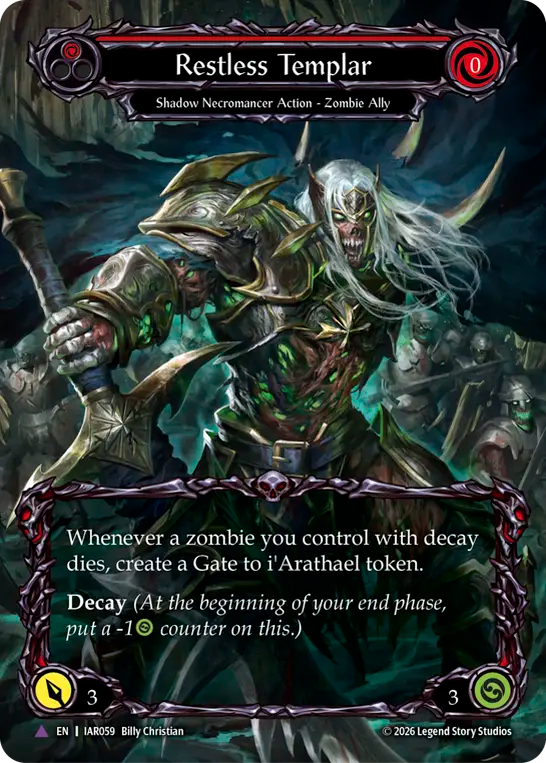 Restless Templar Cold Foil (Red) IAR059 (Usurp the Shadow Throne)
