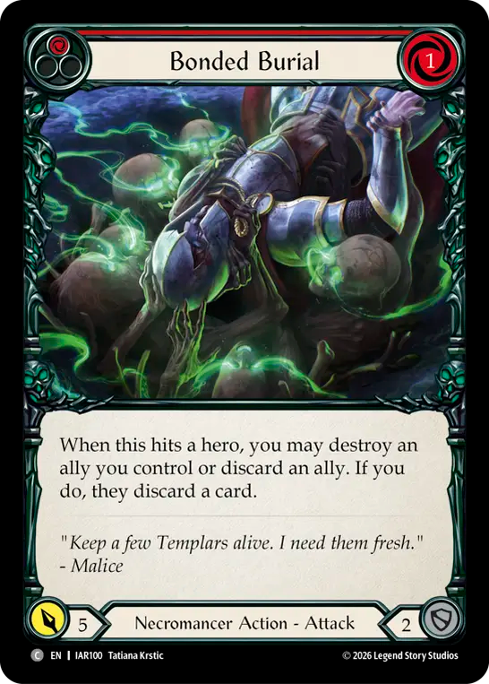 Bonded Burial (Red) IAR100 (Usurp the Shadow Throne)