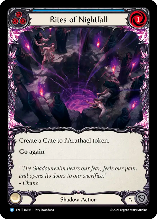 Rites of Nightfall (Blue) IAR181 (Usurp the Shadow Throne)