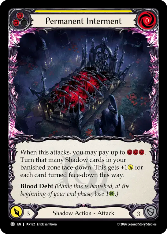 Permanent Interment (Yellow) IAR192 (Usurp the Shadow Throne)