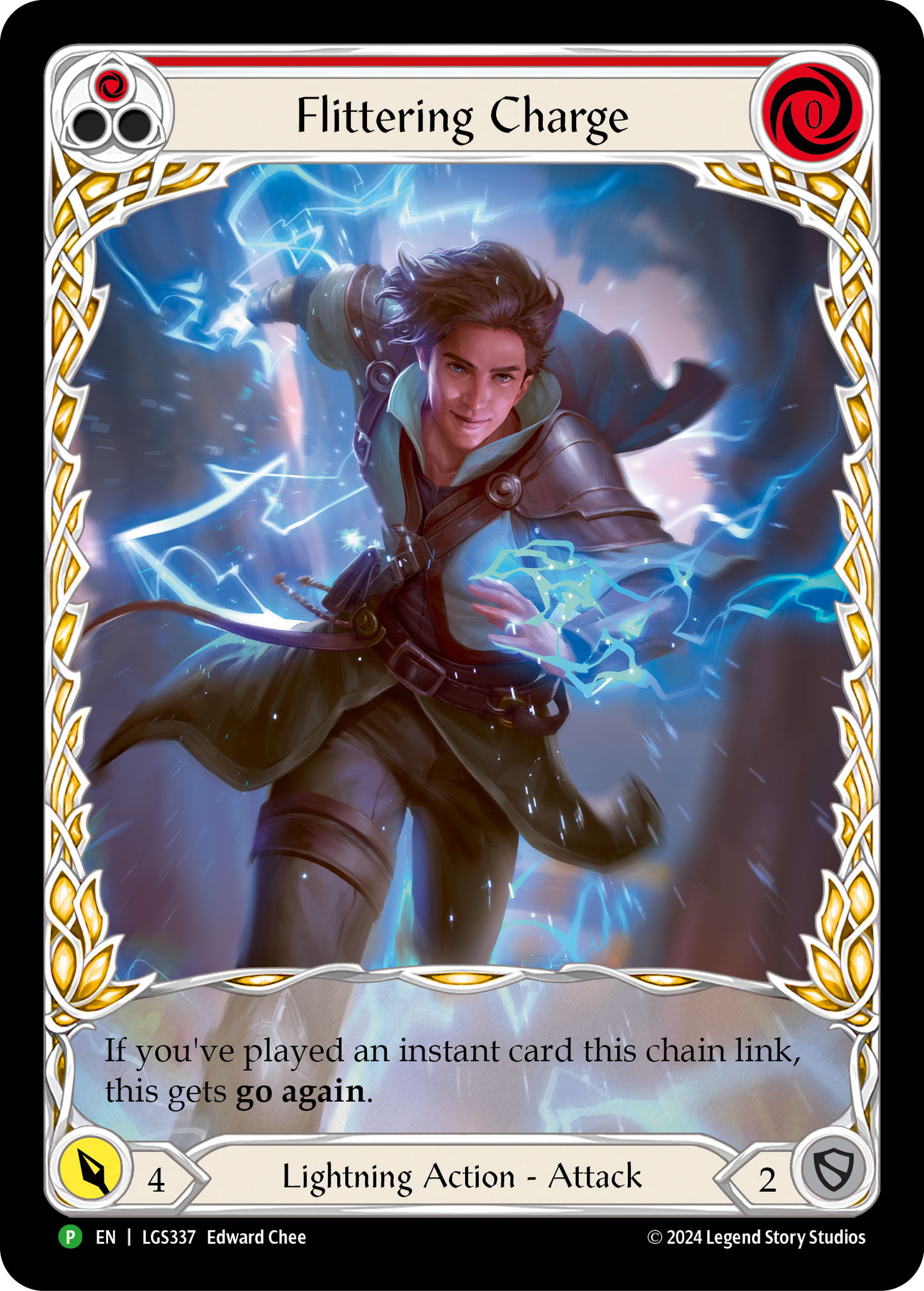Flittering Charge Extended Art Rainbow Foil (Red) LGS337 (Promo)