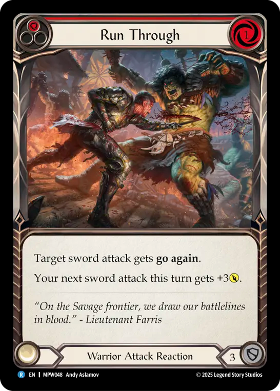 Run Through (Red) MPW048 (Mastery Pack Warrior)