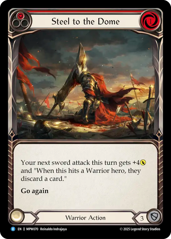 Steel to the Dome (Red) MPW070 (Mastery Pack Warrior)