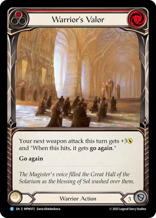 Warrior's Valor (Red) MPW072 (Mastery Pack Warrior)