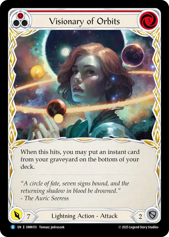 Visionary of Orbits Rainbow Foil (Red) OMN151 (Omens of the Third Age)