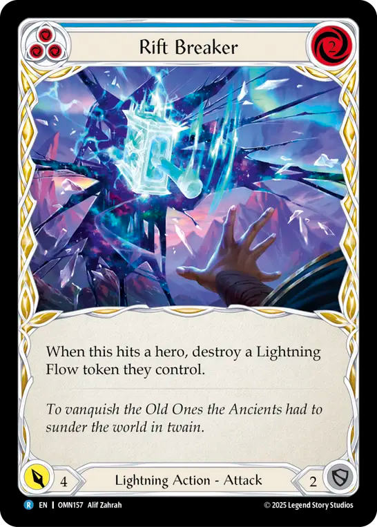 Rift Breaker Rainbow Foil (Blue) OMN157 (Omens of the Third Age)
