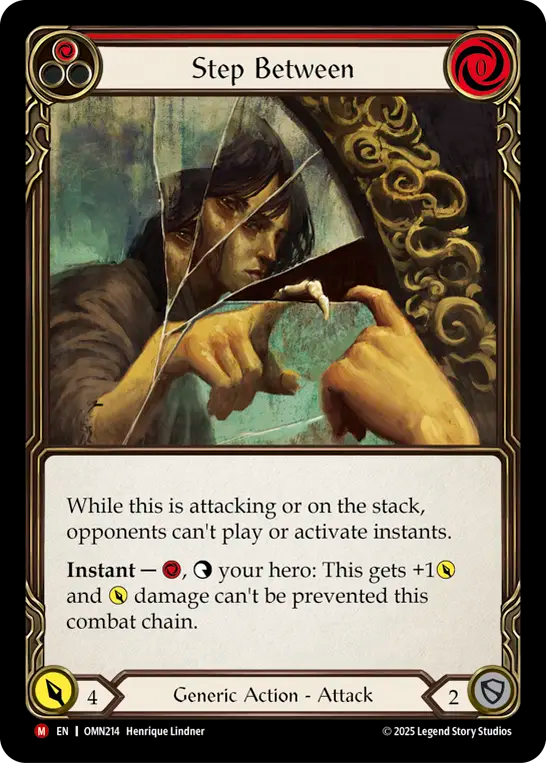 Step Between Rainbow Foil (Red) OMN214 (Omens of the Third Age)