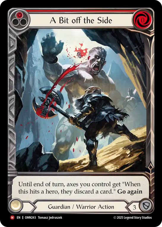 A Bit off the Side Extended Art Cold Foil (Red) OMN243 (Omens of the Third Age)