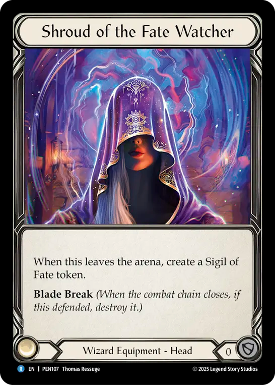 Shroud of the Fate Watcher Cold Foil PEN107 (Compendium of Rathe)