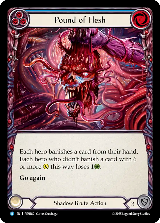 Pound of Flesh Rainbow Foil (Blue) PEN189 (Compendium of Rathe)