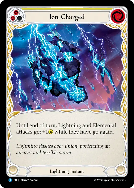 Ion Charged Rainbow Foil (Yellow) PEN242 (Compendium of Rathe)