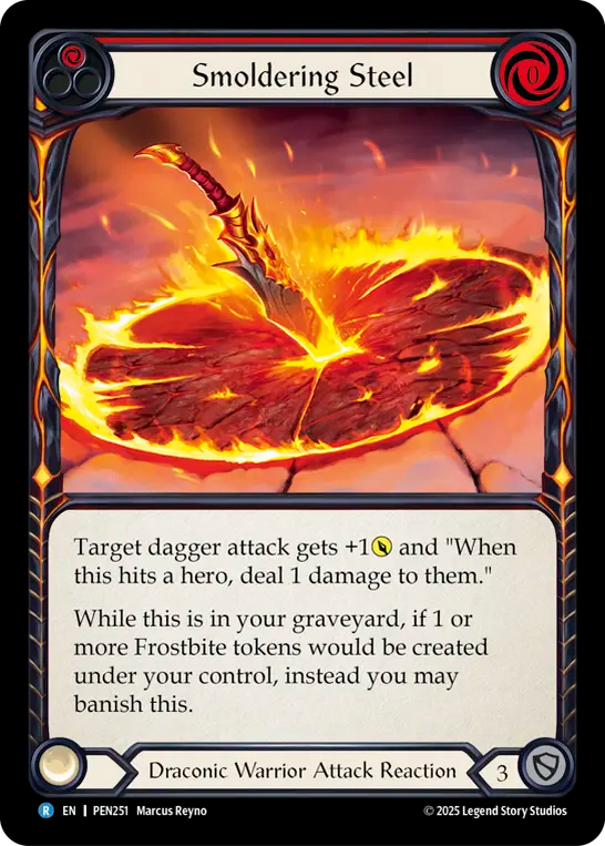 Smoldering Steel Rainbow Foil (Red) PEN251 (Compendium of Rathe)
