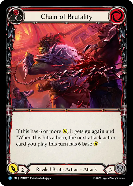 Chain of Brutality Rainbow Foil (Red) PEN297 (Compendium of Rathe)