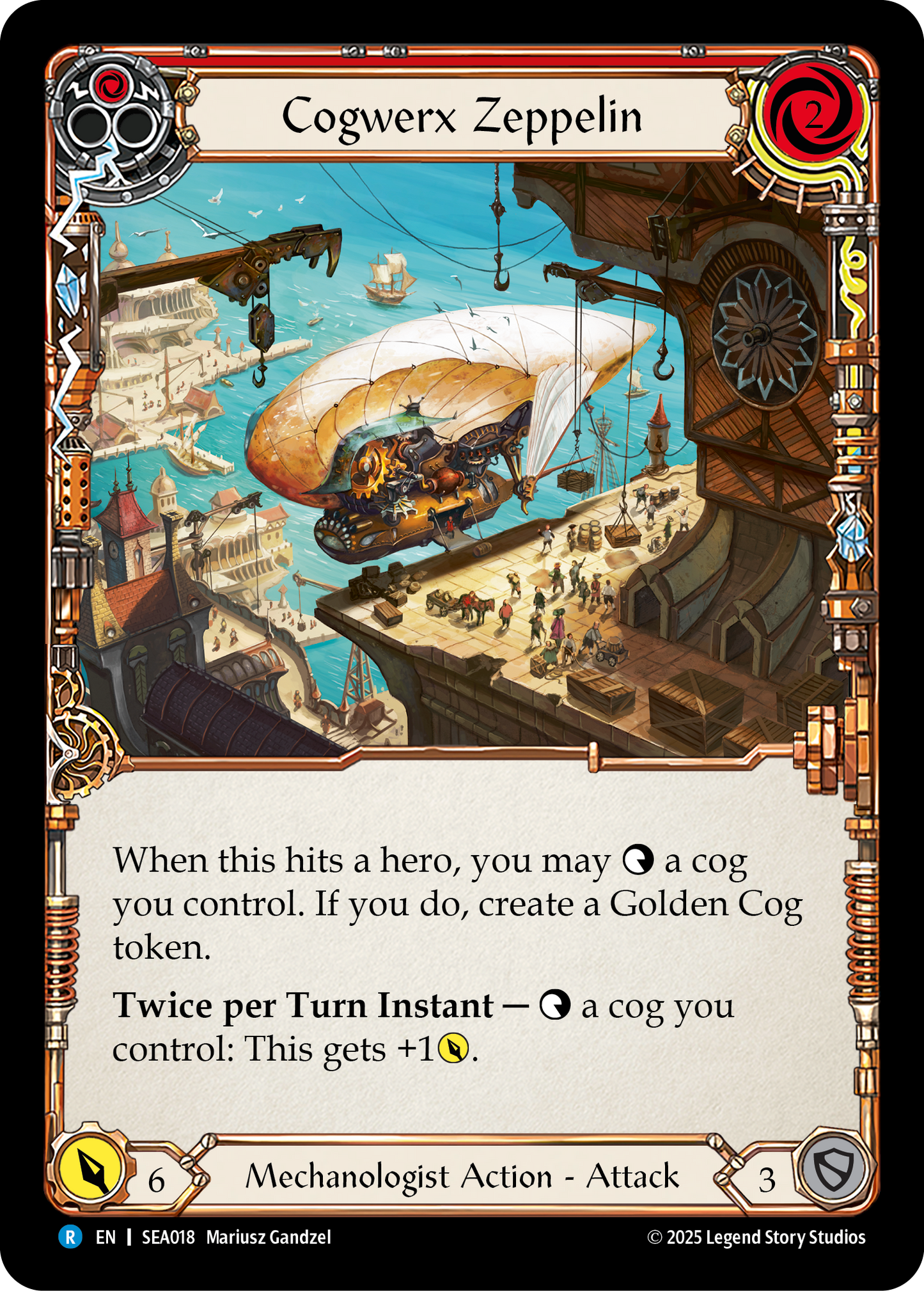 Cogwerx Zeppelin Rainbow Foil (Red) SEA018 (High Seas)