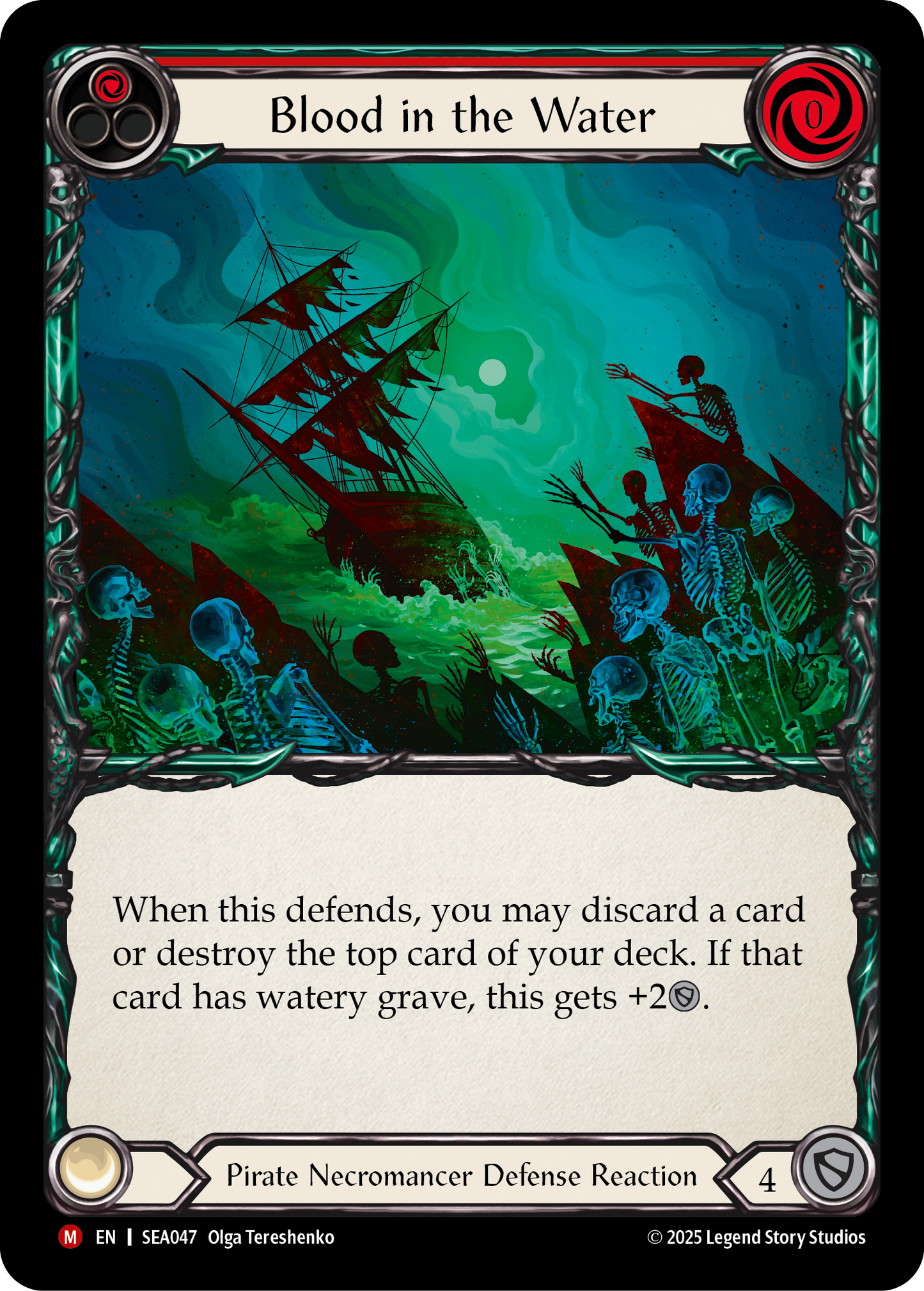Blood in the Water Rainbow Foil (Red) SEA047 (High Seas)