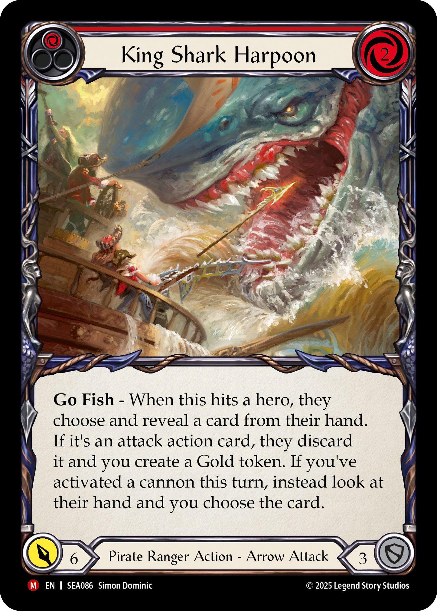 King Shark Harpoon (Red) SEA086 (High Seas)