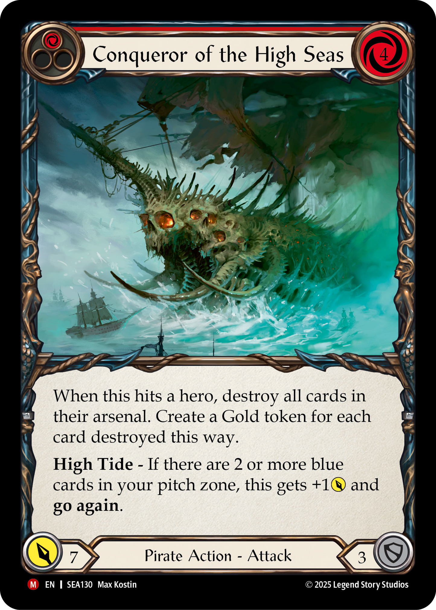 Conqueror of the High Seas Rainbow Foil (Red) SEA130 (High Seas)