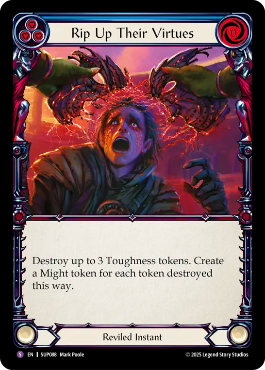 Rip Up Their VirtuesRainbow Foil (Blue) SUP088 (Super Slam)