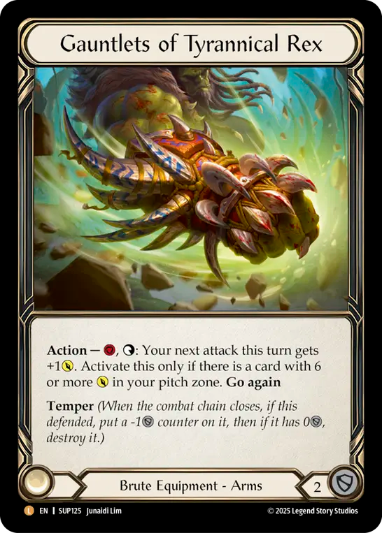 Gauntlets of Tyrannical RexCold Foil SUP125 (Super Slam)