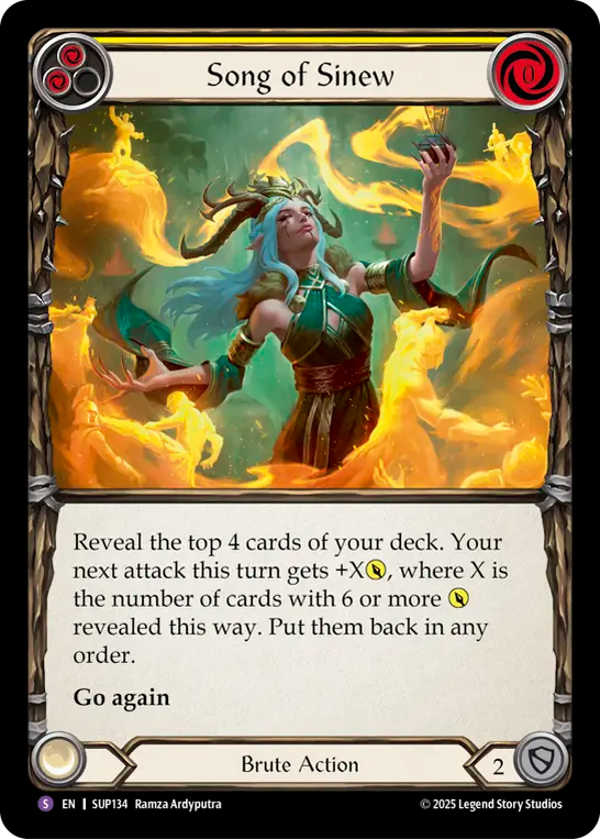Song of SinewRainbow Foil (Yellow) SUP134 (Super Slam)