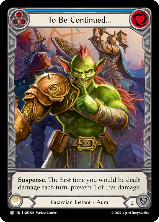 To Be Continued... Extended Art Cold Foil (Blue) SUP208 (Super Slam)