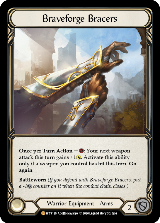 Braveforge Bracers Rainbow Foil WTR116 (Welcome to Rathe) (Unlimited)