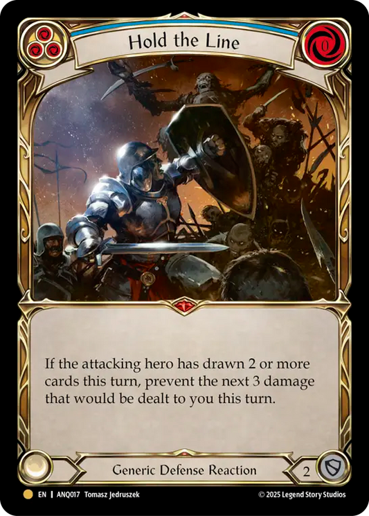 Hold the Line Cold Foil (Blue) ANQ017 (Compendium of Rathe Antiquity)