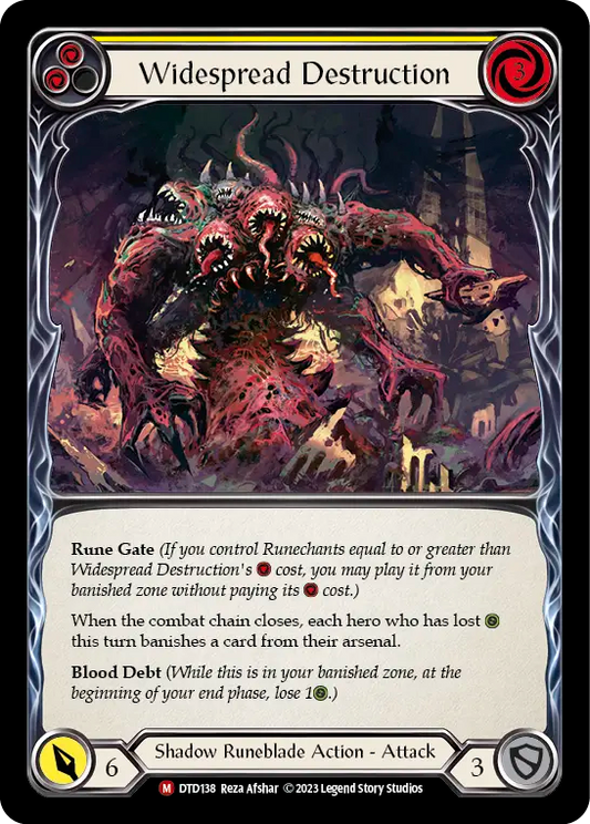Widespread Destruction Rainbow Foil (Yellow) DTD138 (Dusk Till Dawn)