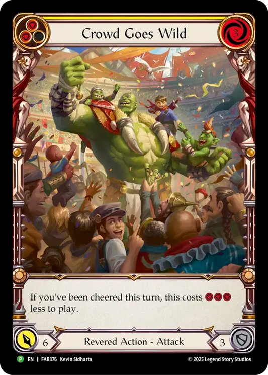 Crowd Goes Wild Extended Art Cold Foil (Yellow) FAB376 (Promo)
