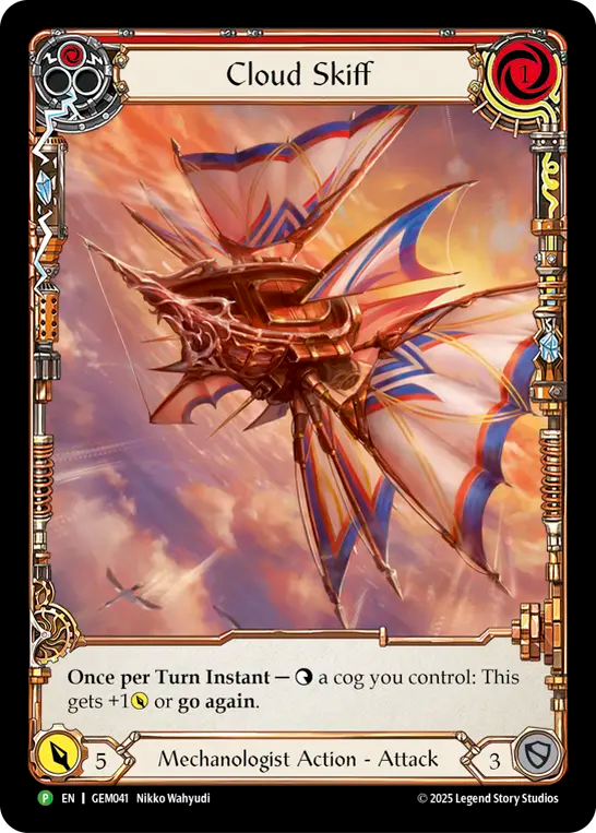 Cloud Skiff Extended Art (Red) GEM041 (Promo)