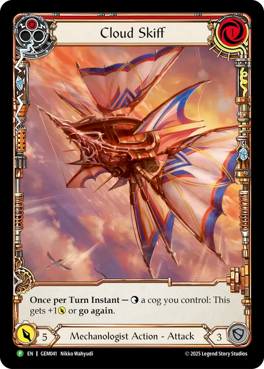 Cloud Skiff Extended Art (Red) GEM041 (Promo)