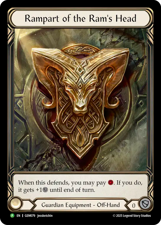 Rampart of the Ram's Head Extended Art Rainbow Foil GEM079 (Promo)