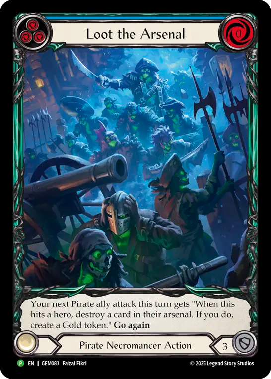 Loot the Arsenal Extended Art Rainbow Foil (Blue) GEM083 (Promo)