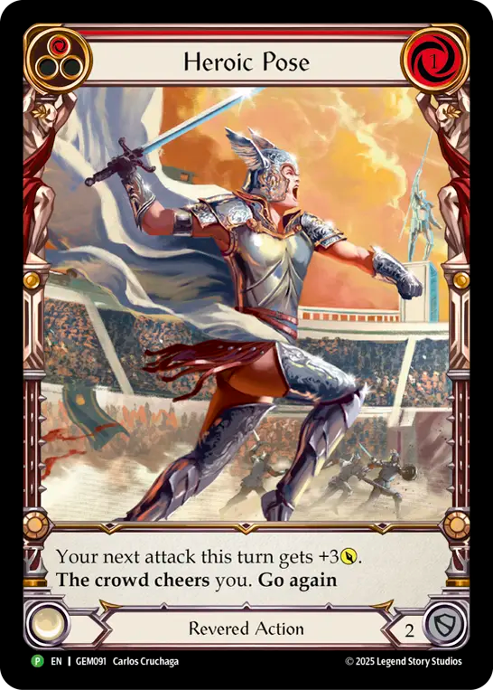 Heroic Pose Extended Art (Red) GEM091 (Promo)