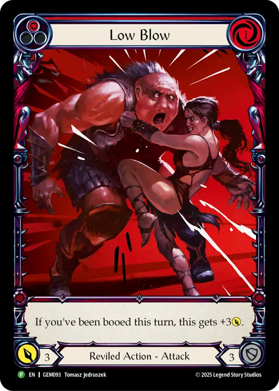 Low Blow Extended Art (Red) GEM093 (Promo)