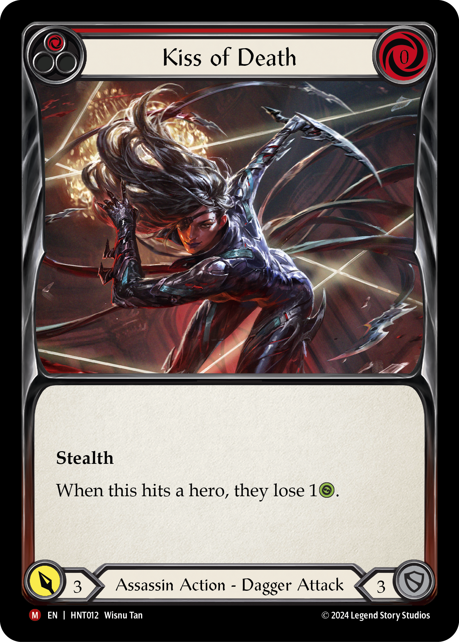 Kiss of Death Rainbow Foil (Red) HNT012 (The Hunted)
